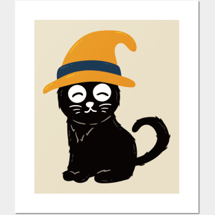 witch Funny cat Posters and Art